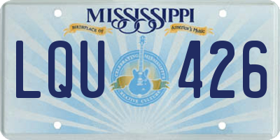 MS license plate LQU426