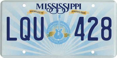 MS license plate LQU428
