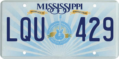 MS license plate LQU429