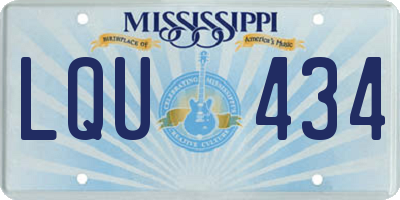 MS license plate LQU434
