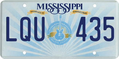 MS license plate LQU435