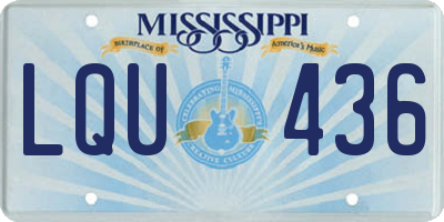 MS license plate LQU436