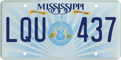 MS license plate LQU437