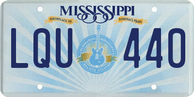 MS license plate LQU440