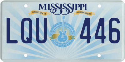 MS license plate LQU446
