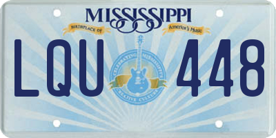 MS license plate LQU448