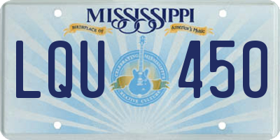 MS license plate LQU450