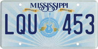 MS license plate LQU453
