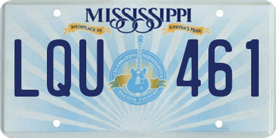 MS license plate LQU461