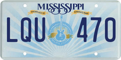 MS license plate LQU470