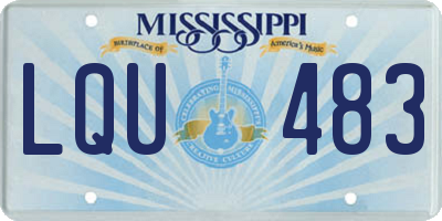 MS license plate LQU483