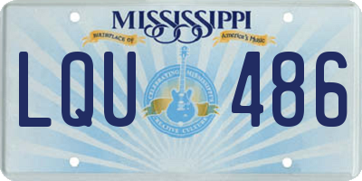 MS license plate LQU486