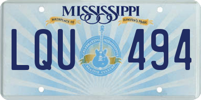 MS license plate LQU494