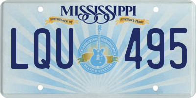 MS license plate LQU495