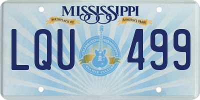 MS license plate LQU499