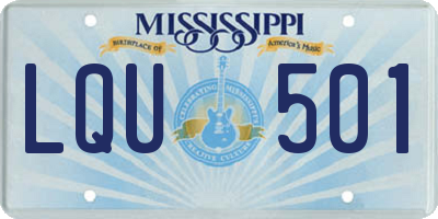 MS license plate LQU501