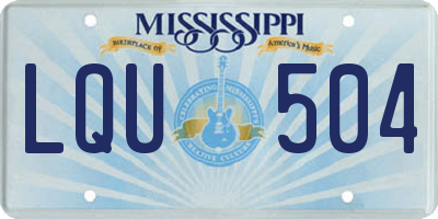 MS license plate LQU504