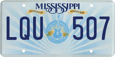 MS license plate LQU507