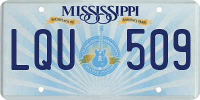 MS license plate LQU509