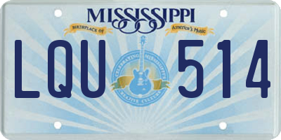 MS license plate LQU514