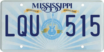 MS license plate LQU515