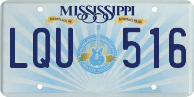 MS license plate LQU516