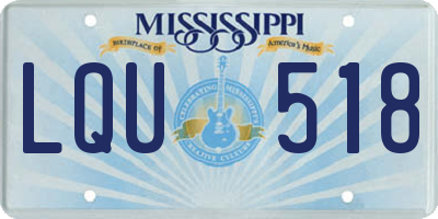 MS license plate LQU518