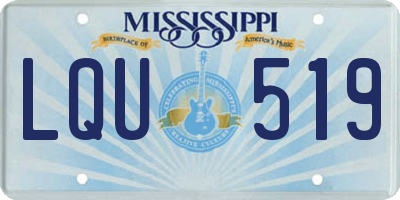 MS license plate LQU519