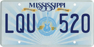 MS license plate LQU520