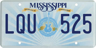 MS license plate LQU525