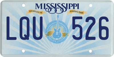 MS license plate LQU526