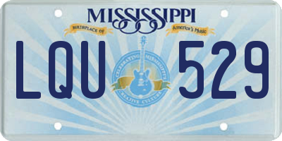 MS license plate LQU529
