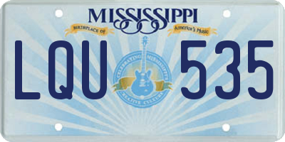 MS license plate LQU535