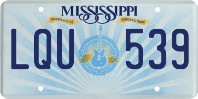 MS license plate LQU539