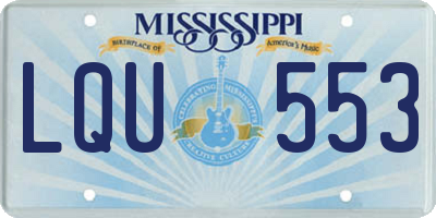 MS license plate LQU553