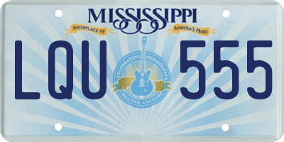 MS license plate LQU555