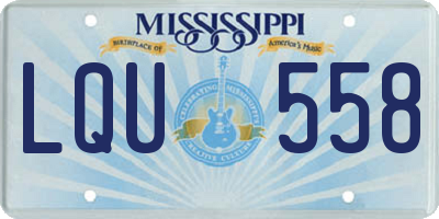 MS license plate LQU558