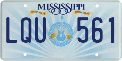 MS license plate LQU561