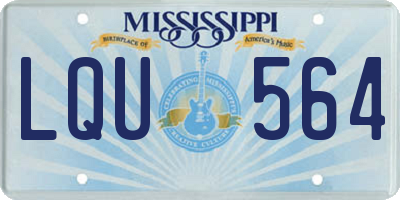 MS license plate LQU564