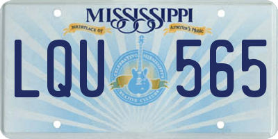 MS license plate LQU565