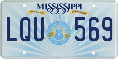 MS license plate LQU569