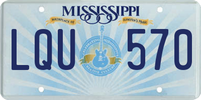 MS license plate LQU570
