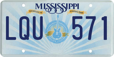 MS license plate LQU571