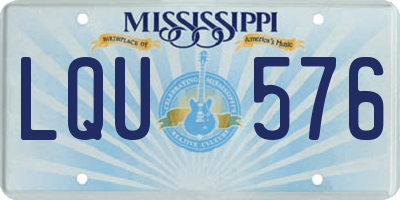 MS license plate LQU576