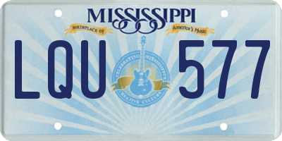 MS license plate LQU577