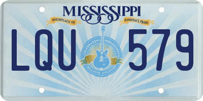 MS license plate LQU579