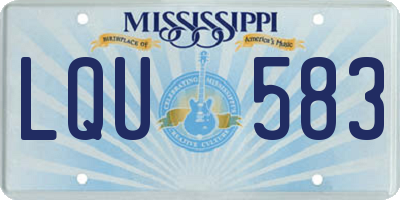 MS license plate LQU583