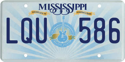 MS license plate LQU586
