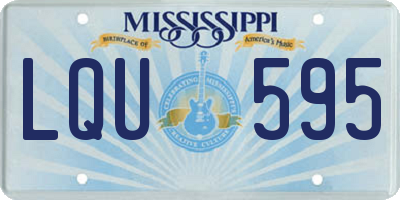 MS license plate LQU595