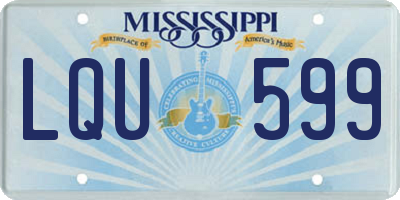 MS license plate LQU599